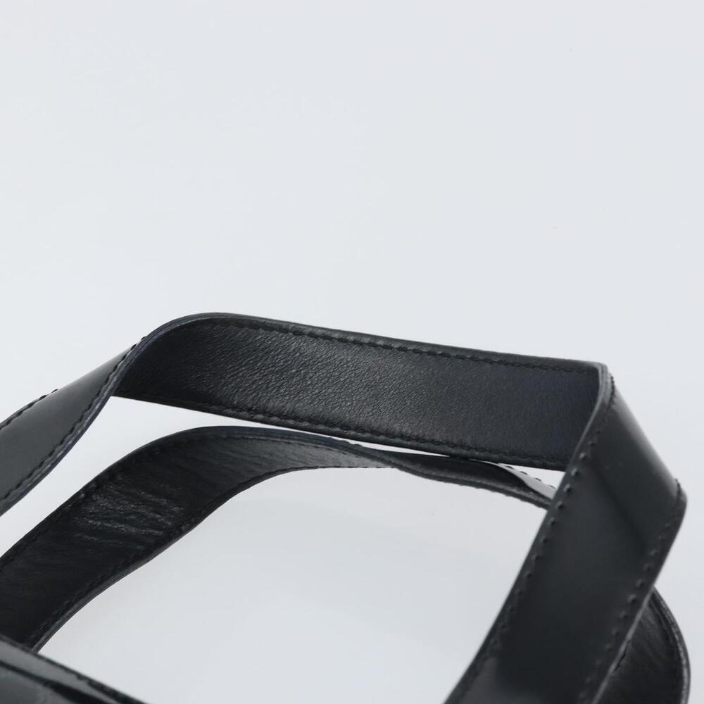 CELINE Macadam Canvas Hand Bag Vinyl Black Auth ti3537 - Picture 8 of 16